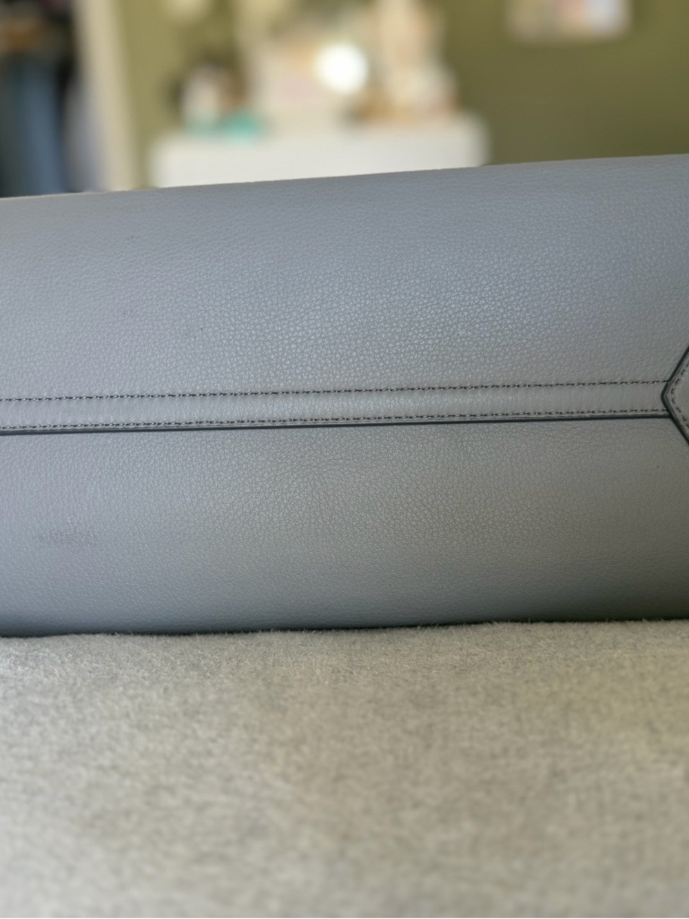 Tiffany & Co. Gray Leather Tote with Beige Strap - Picture 9 of 16